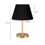 Opviq Lámpara de mesa AYD-3154 Negro y Dorado
